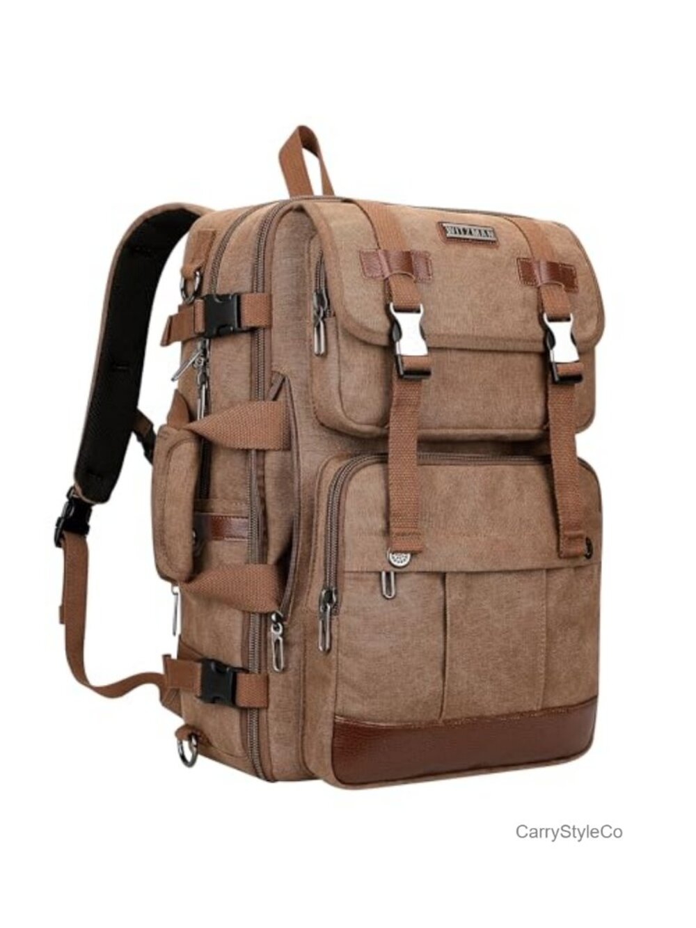 Canvas Travel Backpack Men Large Laptop Backpack Fits 16 Inch Expandable